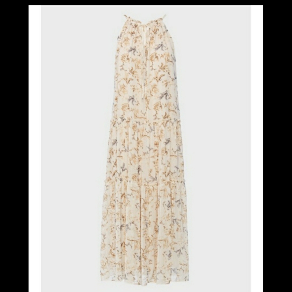 Nwt! Drewnaomi Vintage Floral Maxi Dressr